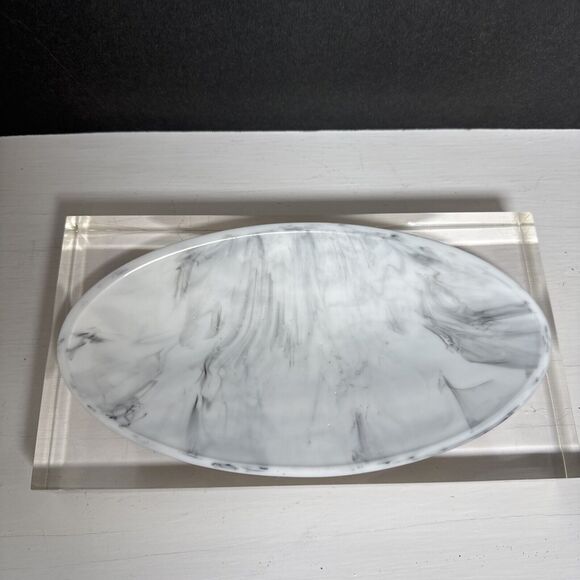 Kassatex Ducale Tray Acrylic And Resin Modern Soap Dish Jewelry Trinket Heavy - Picture 9 of 16